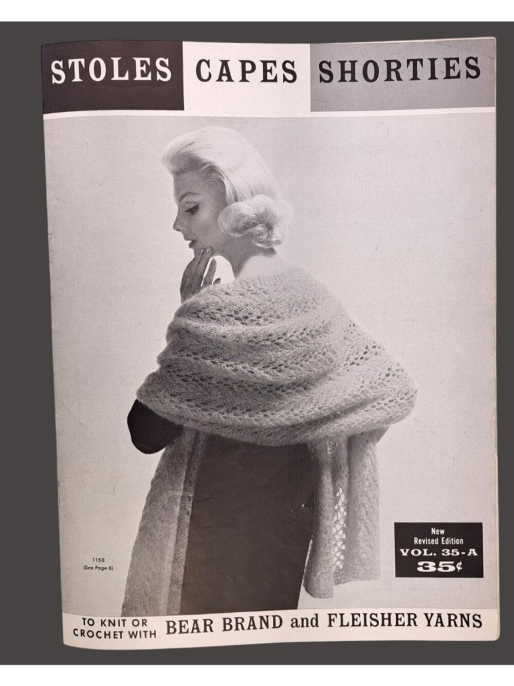 Vintage 1956 Stoles Capes Shorties Knit Crochet Pattern Booklet Bear Fleisher - Picture 6 of 12